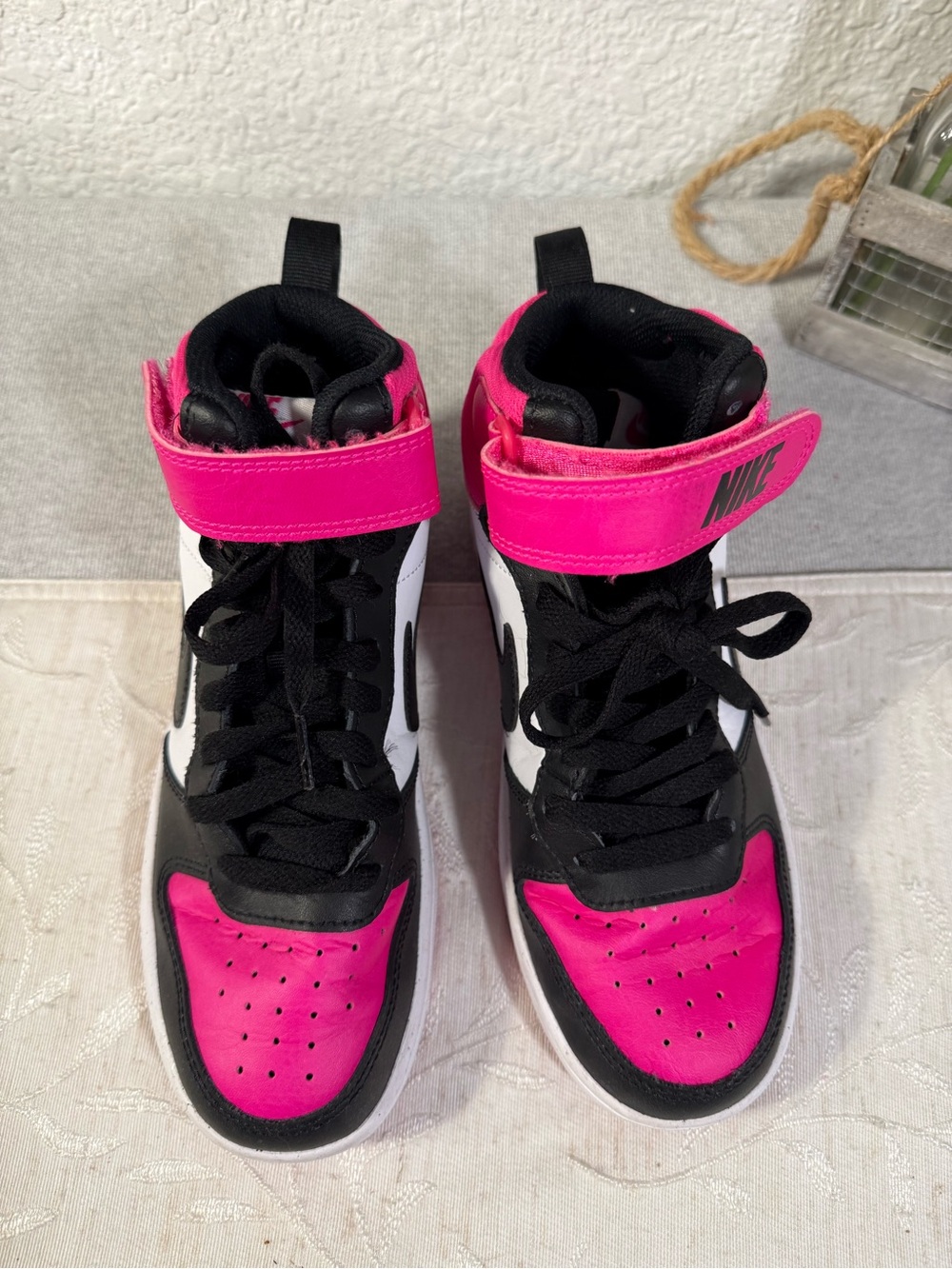 Big Girls Court Borough Mid 2 Stay-Put Closure Casual Sneakers Youth Size 5 - Picture 6 of 11